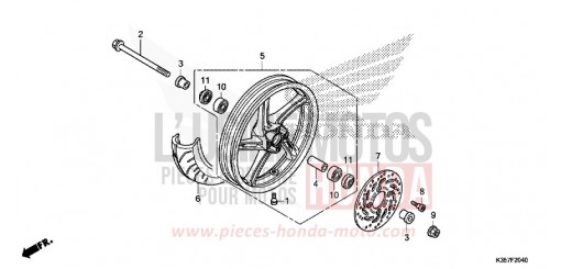 FRONT WHEEL WW125EX2F de 2015